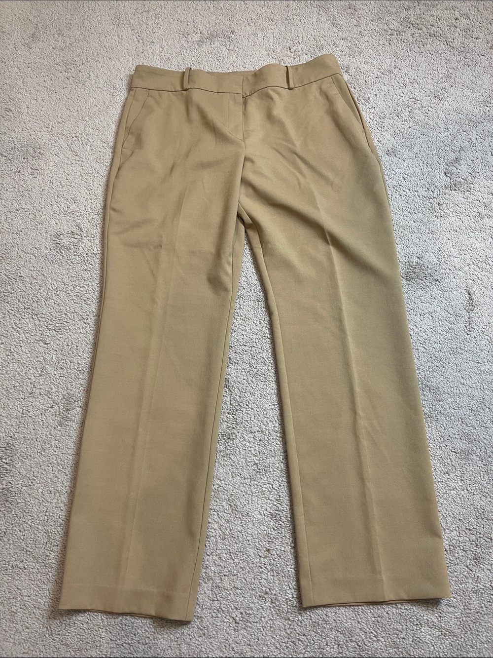 Ann Taylor Women's Tan Straight-Leg Trousers